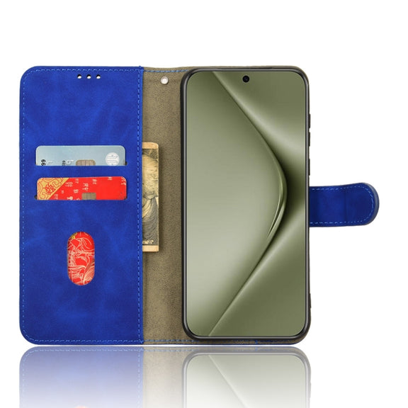 For Huawei Pura 70 Pro Skin Feel Magnetic Flip Leather Phone Case(Blue)