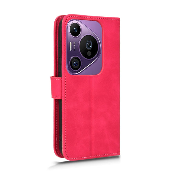 For Huawei Pura 70 Pro Skin Feel Magnetic Flip Leather Phone Case(Rose Red)