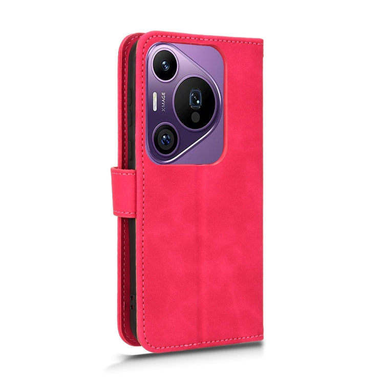 For Huawei Pura 70 Pro Skin Feel Magnetic Flip Leather Phone Case(Rose Red)