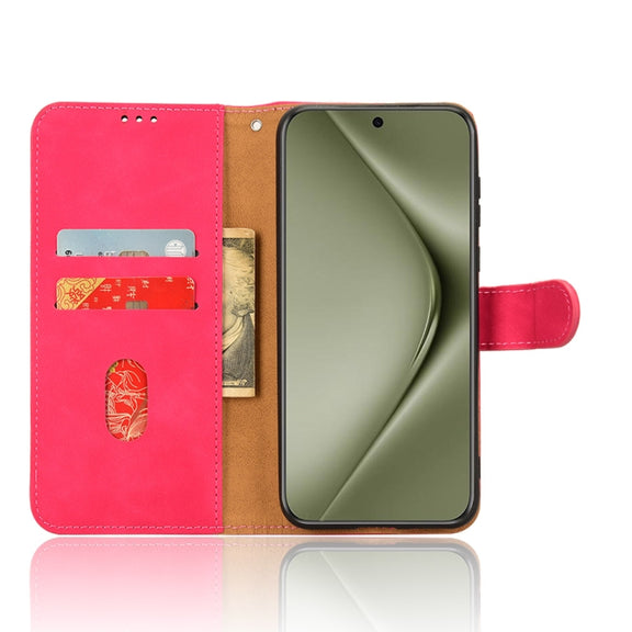 For Huawei Pura 70 Pro Skin Feel Magnetic Flip Leather Phone Case(Rose Red)
