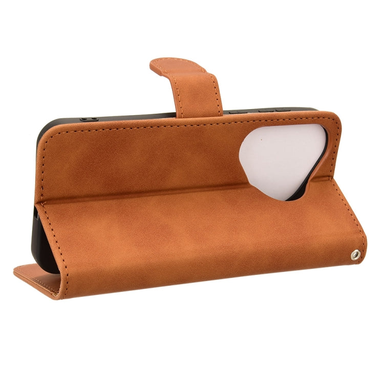For Huawei Pura 70 Skin Feel Magnetic Flip Leather Phone Case(Brown)