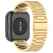For Amazfit Bip 5 Three Strains Stainless Steel Watch Band(Gold)