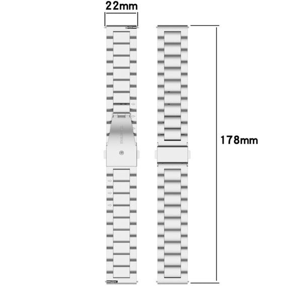 For Amazfit Bip 5 Three Strains Stainless Steel Watch Band(Gold)