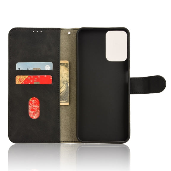 For Motorola Moto G Power 5G 2024 Skin Feel Magnetic Flip Leather Phone Case(Black)