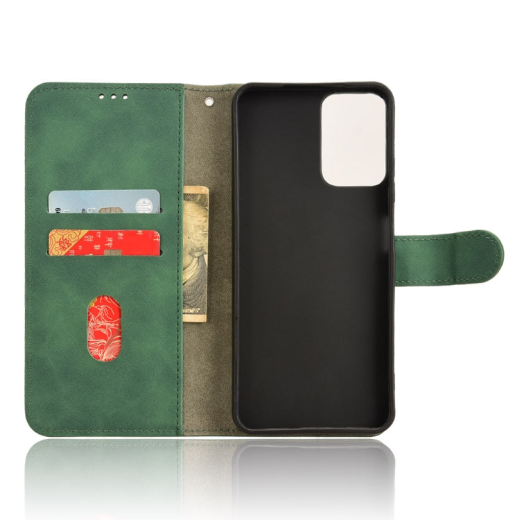 For Motorola Moto G Power 5G 2024 Skin Feel Magnetic Flip Leather Phone Case(Green)