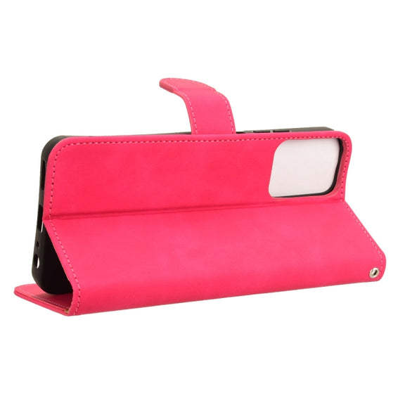 For Motorola Moto G Power 5G 2024 Skin Feel Magnetic Flip Leather Phone Case(Rose Red)