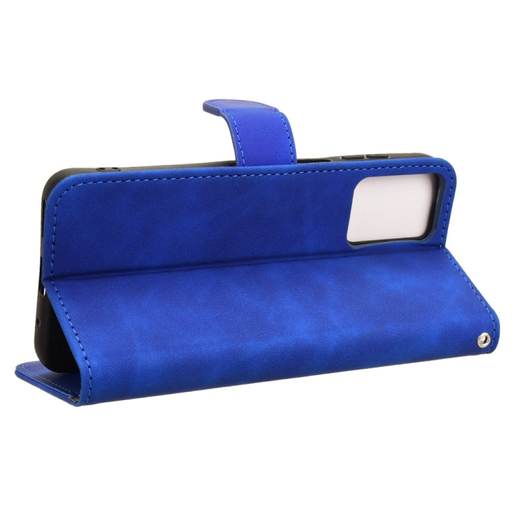 For Motorola Moto G Paly 4G 2024 Skin Feel Magnetic Flip Leather Phone Case(Blue)