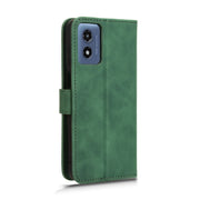 For Motorola Moto G Paly 4G 2024 Skin Feel Magnetic Flip Leather Phone Case(Green)
