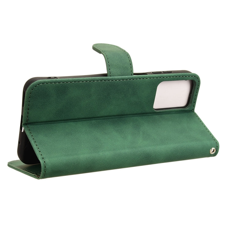 For Motorola Moto G Paly 4G 2024 Skin Feel Magnetic Flip Leather Phone Case(Green)