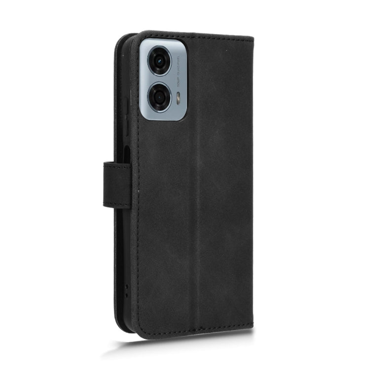 For Motorola Moto G Stylus 5G 2024 Skin Feel Magnetic Flip Leather Phone Case(Black)