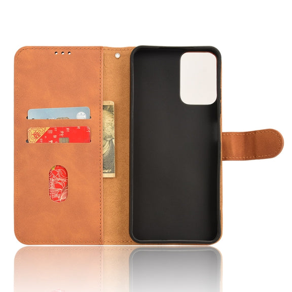 For Motorola Moto G Stylus 5G 2024 Skin Feel Magnetic Flip Leather Phone Case(Brown)