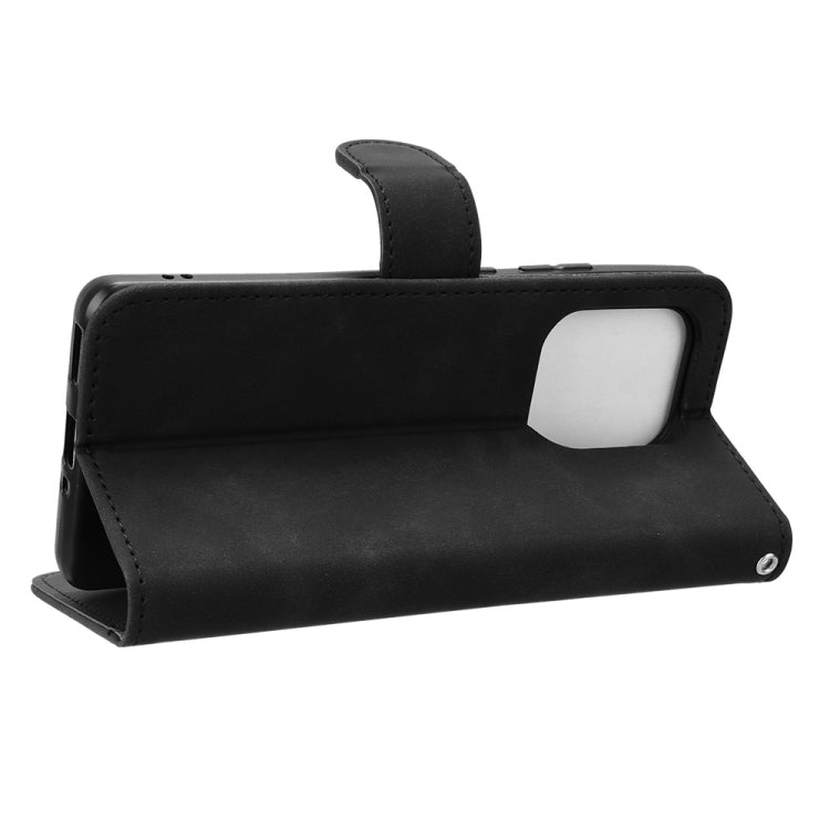 For Motorola Edge 50 Ultra Skin Feel Magnetic Flip Leather Phone Case(Black) - Motorola Cases by PMC TechLife | Online Shopping South Africa | PMC TechLife | Buy Now Pay Later Mobicred