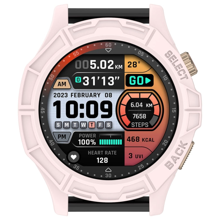 For Amazfit Cheetah / Cheetah Pro Armor Hollow Watch Protective Case(Light Pink) - Watch Cases by PMC TechLife | Online Shopping South Africa | PMC TechLife
