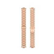 For Huawei Watch Fit Special Edition Three Strains Stainless Steel Watch Band(Rose Gold)
