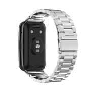 For Huawei Watch Fit Special Edition Three Strains Stainless Steel Watch Band(Silver)
