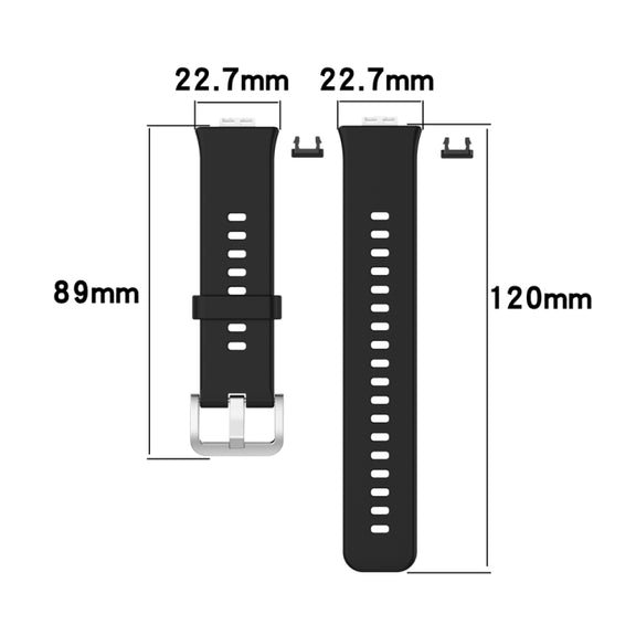 For Huawei Watch Fit Special Edition Silicone Silver Steel Buckle Watch Band(Black)