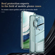 For Huawei Mate 60 Magnetic Double-side HD Tempered Glass Phone Case(Purple)