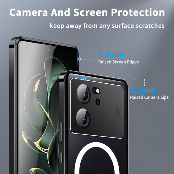 For Xiaomi Redmi K60 Ultra / 13T / 13T Pro Aromatherapy Magnetic Metal Phone Case(Black)