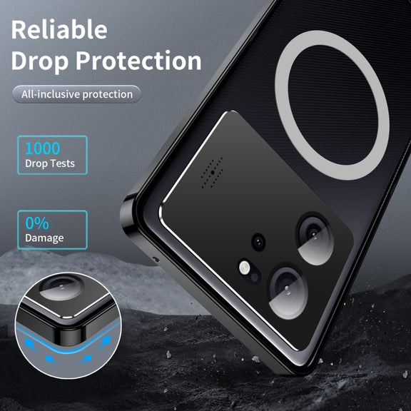 For Xiaomi Redmi K60 Ultra / 13T / 13T Pro Aromatherapy Magnetic Metal Phone Case(Black)