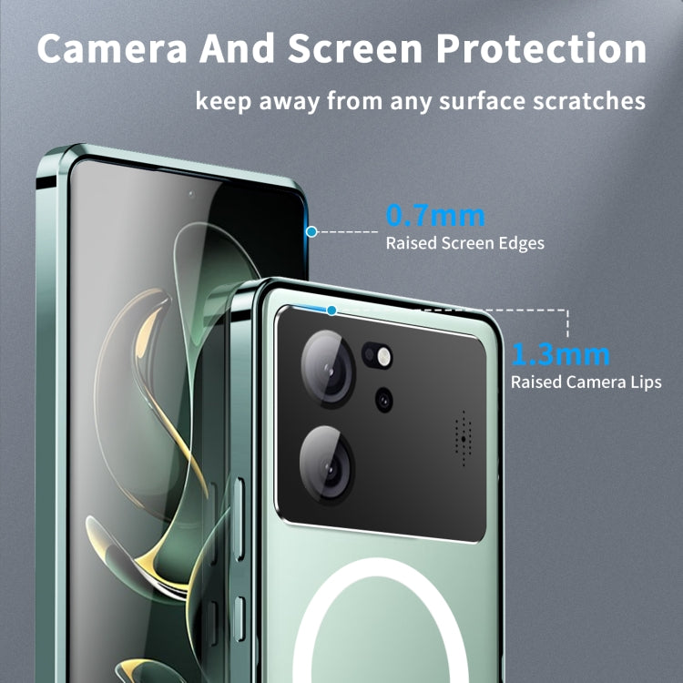 For Xiaomi Redmi K60 Ultra / 13T / 13T Pro Aromatherapy Magnetic Metal Phone Case(Green)