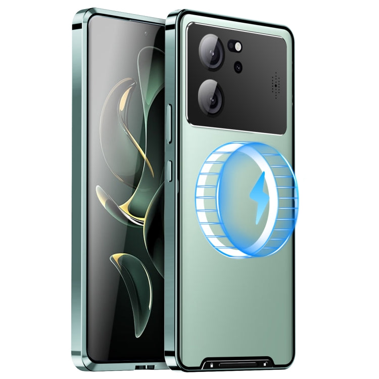 For Xiaomi Redmi K60 Ultra / 13T / 13T Pro Aromatherapy Magnetic Metal Phone Case(Green) - free shipping - PMc TechLife - Order now!