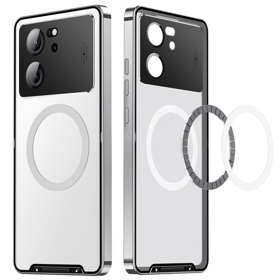 For Xiaomi Redmi K60 Ultra / 13T / 13T Pro Aromatherapy Magnetic Metal Phone Case(Silver)