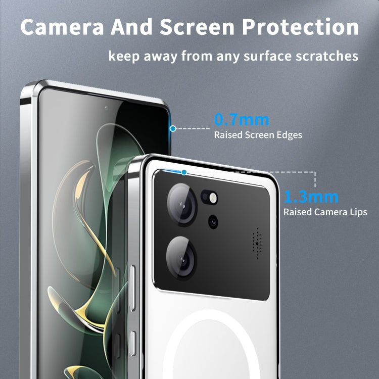 For Xiaomi Redmi K60 Ultra / 13T / 13T Pro Aromatherapy Magnetic Metal Phone Case(Silver)