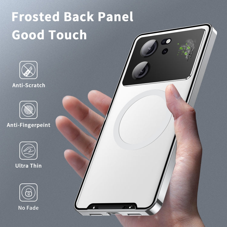 For Xiaomi Redmi K60 Ultra / 13T / 13T Pro Aromatherapy Magnetic Metal Phone Case(Silver)