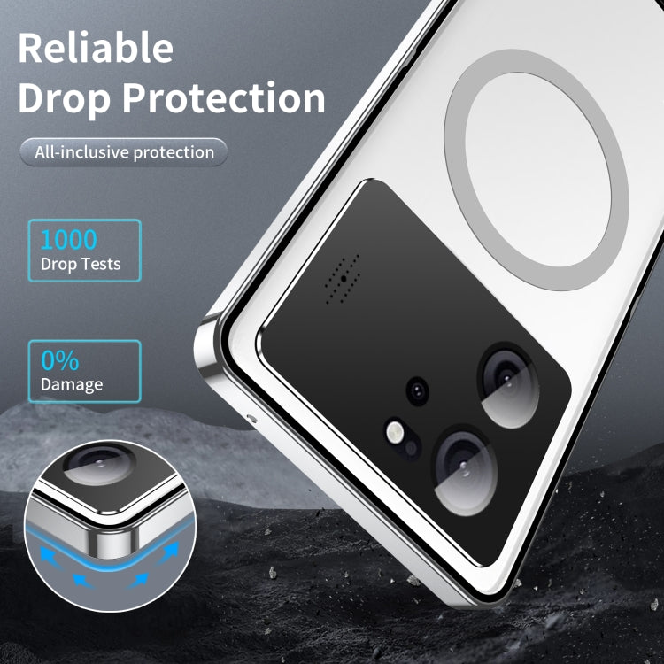 For Xiaomi Redmi K60 Ultra / 13T / 13T Pro Aromatherapy Magnetic Metal Phone Case(Silver) - free shipping - PMC Jewellery - Order now!