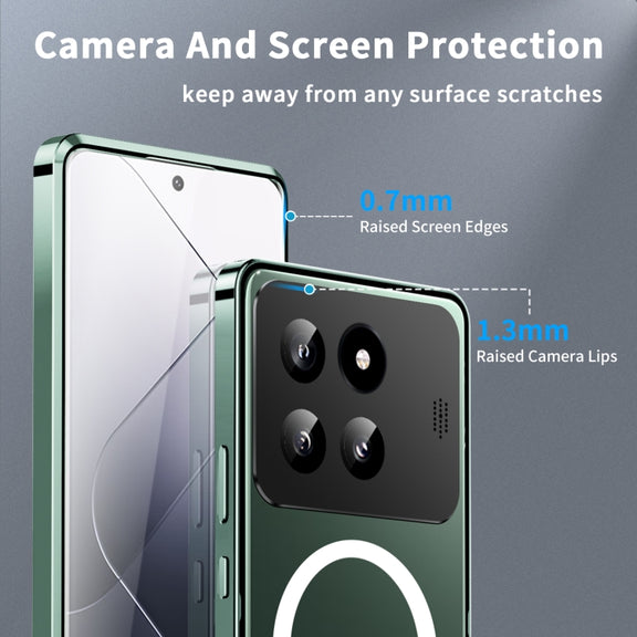 For Xiaomi 14 Pro Aromatherapy Magnetic Metal Phone Case(Green)