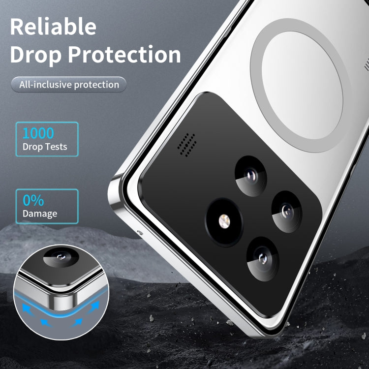 For Xiaomi 14 Pro Aromatherapy Magnetic Metal Phone Case(Silver) - free shipping - PMC Jewellery - Order now!
