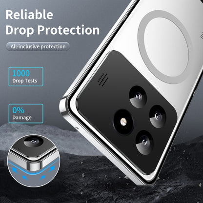 For Xiaomi 14 Pro Aromatherapy Magnetic Metal Phone Case(Silver) - free shipping - PMC Jewellery - Order now!