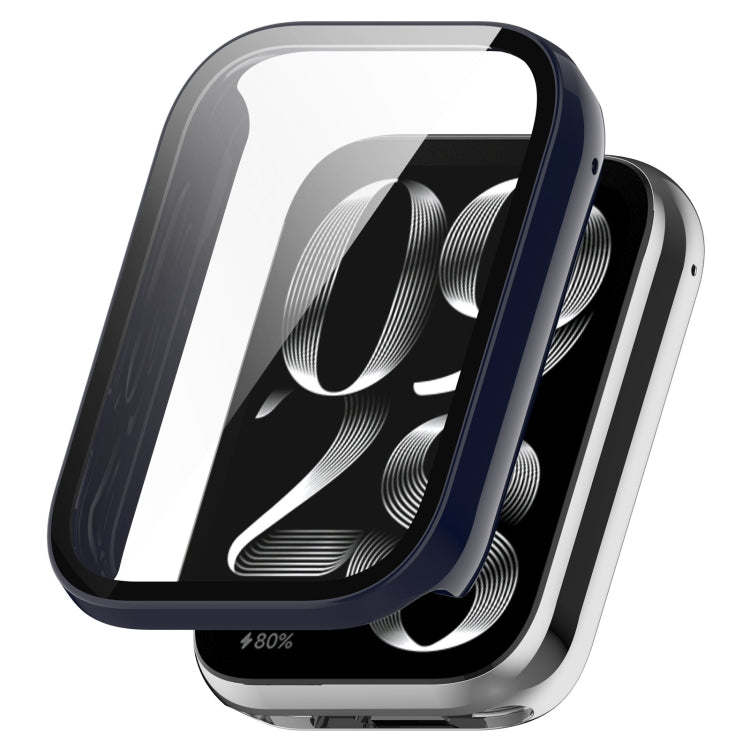 For Xiaomi Mi Band 8 Pro PC + Tempered Glass Film Integrated Watch Protective Case(Ink Blue) - Watch Cases by PMC TechLife | Online Shopping South Africa | PMC TechLife | Buy Now Pay Later Mobicred