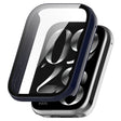 For Xiaomi Mi Band 8 Pro PC + Tempered Glass Film Integrated Watch Protective Case(Ink Blue) - Watch Cases by PMC TechLife | Online Shopping South Africa | PMC TechLife | Buy Now Pay Later Mobicred