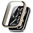 For Xiaomi Mi Band 8 Pro PC + Tempered Glass Film Integrated Watch Protective Case(Ivory White) - Watch Cases by PMC TechLife | Online Shopping South Africa | PMC TechLife | Buy Now Pay Later Mobicred