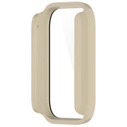 For Xiaomi Mi Band 8 Pro PC + Tempered Glass Film Integrated Watch Protective Case(Ivory White)