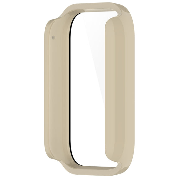 For Xiaomi Mi Band 8 Pro PC + Tempered Glass Film Integrated Watch Protective Case(Ivory White)