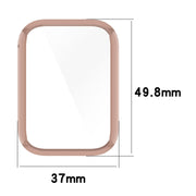 For Xiaomi Mi Band 8 Pro PC + Tempered Glass Film Integrated Watch Protective Case(Ink Blue)