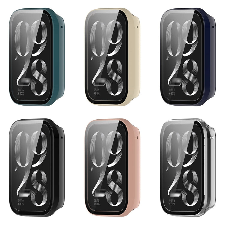 For Xiaomi Mi Band 8 Pro PC + Tempered Glass Film Integrated Watch Protective Case(Transparent) - Watch Cases by PMC TechLife | Online Shopping South Africa | PMC TechLife