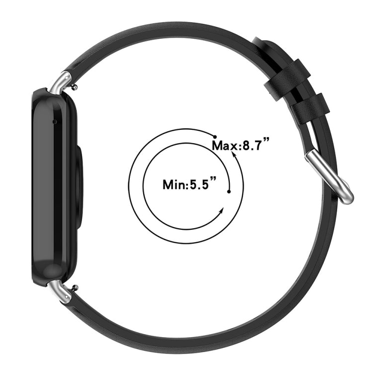 For Xiaomi Mi Band 8 Pro Round Tail Genuine Leather Watch Band(Brown) - Watch Bands by PMC TechLife | Online Shopping South Africa | PMC TechLife