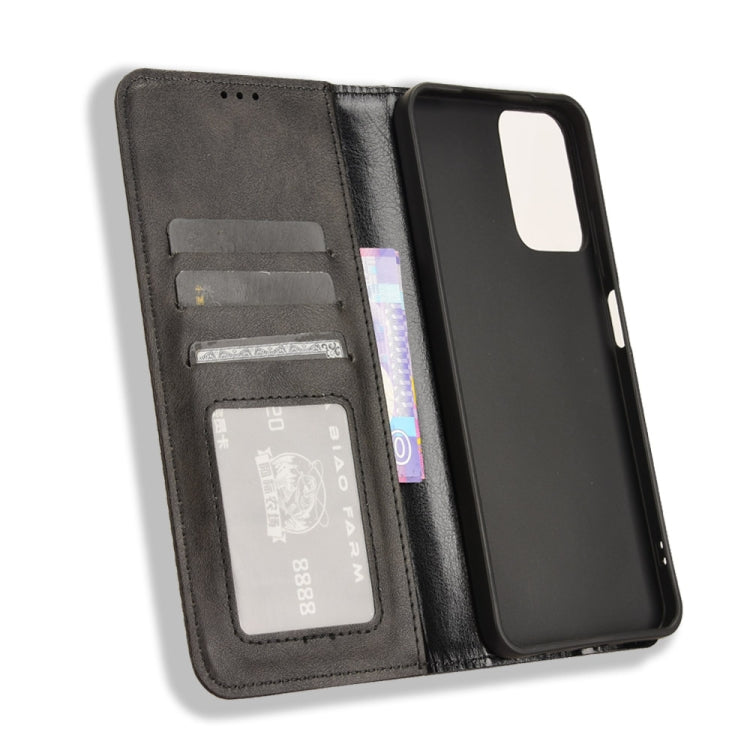 For Motorola Moto G Power 5G 2024 Magnetic Buckle Retro Texture Leather Phone Case(Black) - Motorola Cases by PMC Jewellery | Online Shopping South Africa | PMC Jewellery | Buy Now Pay Later Mobicred