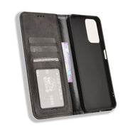 For Motorola Moto G Power 5G 2024 Magnetic Buckle Retro Texture Leather Phone Case(Black)