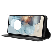 For Motorola Moto G Power 5G 2024 Magnetic Buckle Retro Texture Leather Phone Case(Black)