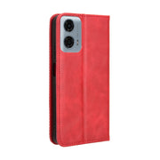 For Motorola Moto G Power 5G 2024 Magnetic Buckle Retro Texture Leather Phone Case(Red)