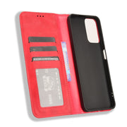 For Motorola Moto G Power 5G 2024 Magnetic Buckle Retro Texture Leather Phone Case(Red)