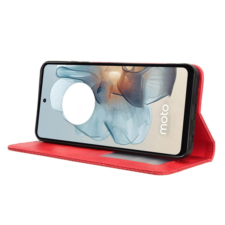 For Motorola Moto G Power 5G 2024 Magnetic Buckle Retro Texture Leather Phone Case(Red) - free shipping - PMC Jewellery - Order now!