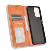 For Motorola Moto G Power 5G 2024 Magnetic Buckle Retro Texture Leather Phone Case(Brown)