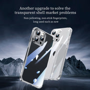 For iPhone 15 Pro Max SULADA TPU Frame + Tempered Glass Transparent Phone Case(Black)