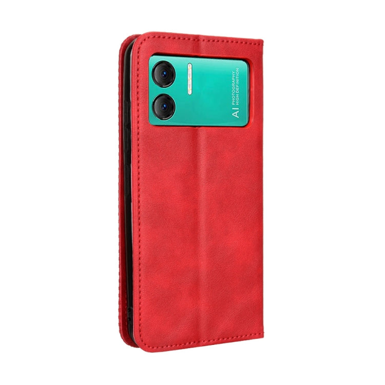 For Doogee X98 Magnetic Buckle Retro Texture Leather Phone Case(Red) - More Brand by PMC TechLife | Online Shopping South Africa | PMC TechLife | Buy Now Pay Later Mobicred