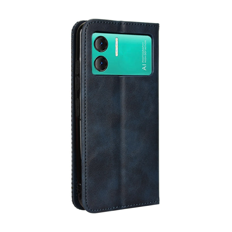 For Doogee X98 Magnetic Buckle Retro Texture Leather Phone Case(Blue) - More Brand by PMC TechLife | Online Shopping South Africa | PMC TechLife | Buy Now Pay Later Mobicred